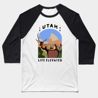 Life Elevated Utah T-Shirt with Rocky Mountain Elk and Zion National Park Baseball T-Shirt